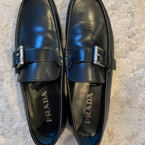 Prada men slip ons loafers shoes